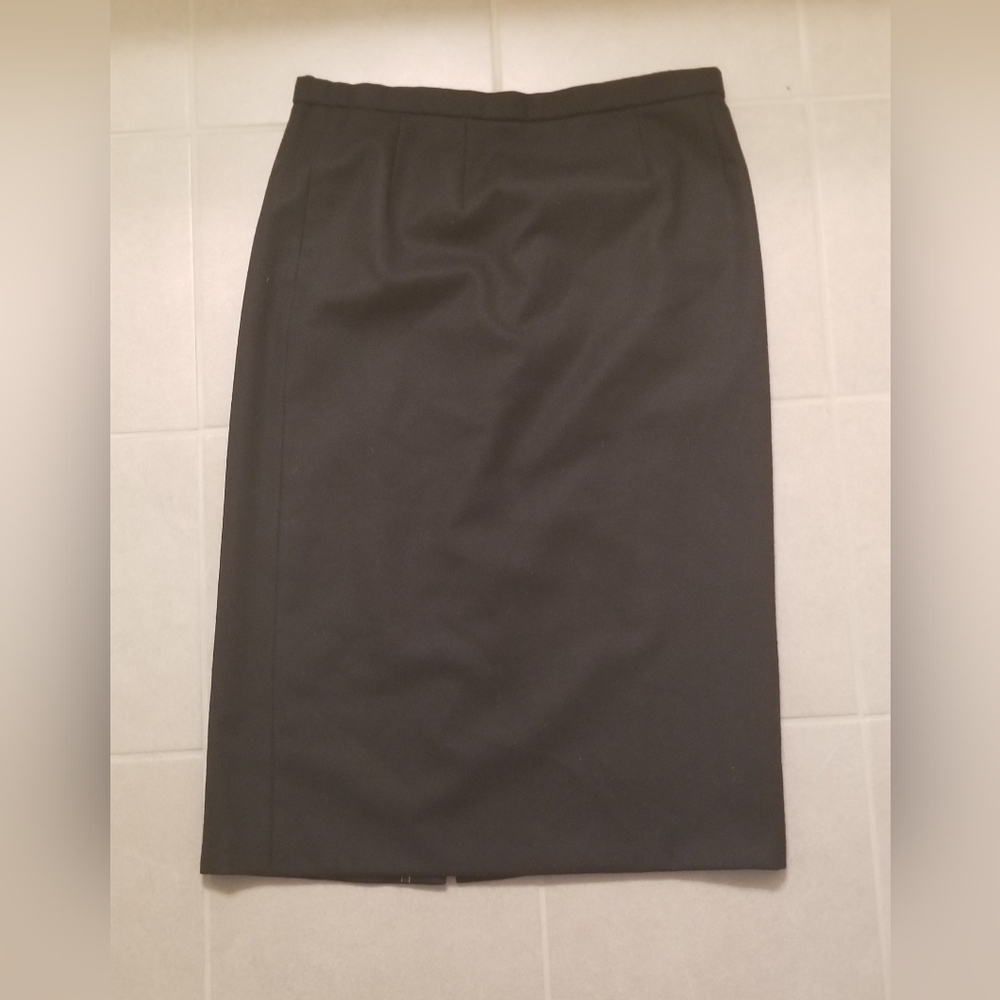 Wool Black Pencil Skirt plus size 14/16